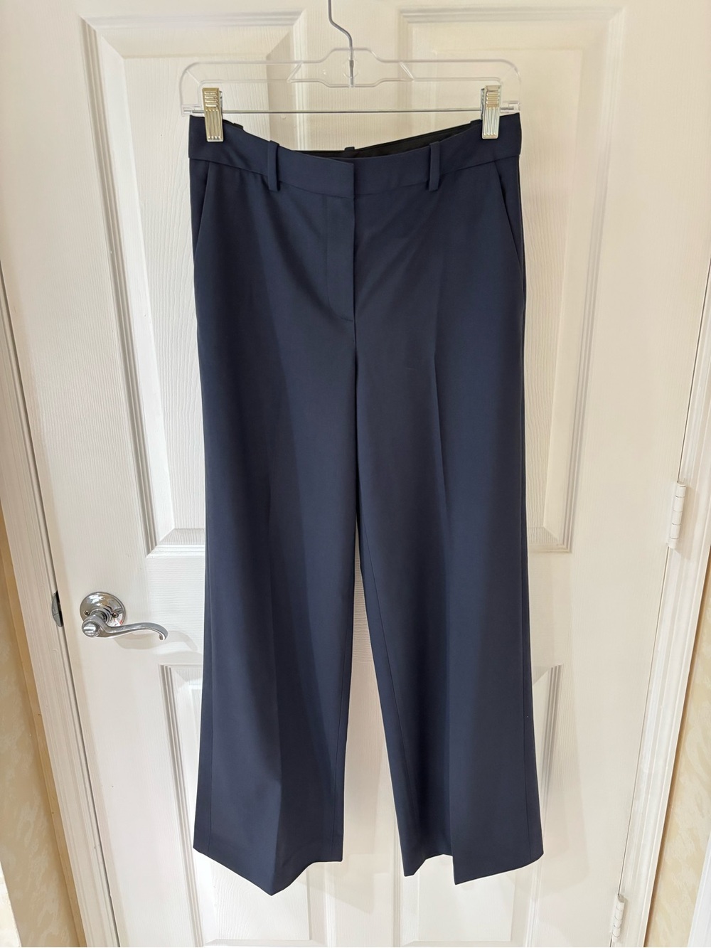 Theory Navy Wide-Leg Trousers